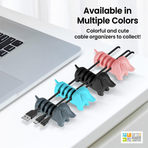 Gifts for Readers & Writers Cable Holder Clips, Tidy Cord Management Organizer for USB Charging & Power Cables