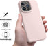 OTOFLY iPhone 13 Pro Case - Slim Liquid Silicone, Shockproof, Anti-Scratch Microfiber Lining, 6.1" (Chalk Pink)
