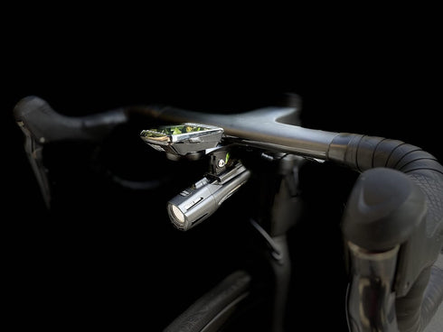 Integrated Aero Handlebar Out Front Cycling Computer Road Bike Mount Compatible with Garmin, Wahoo, CatEye, and Bryton with GoPro Action Camera and Bike Light Attachment