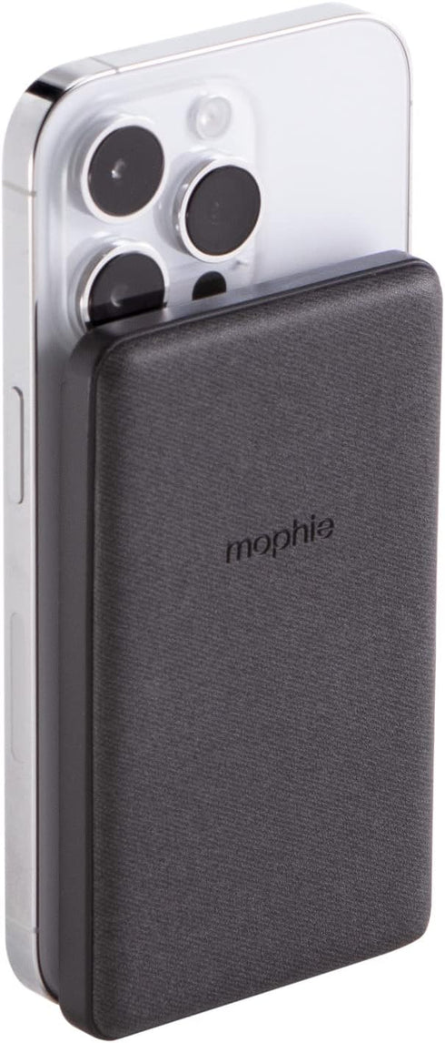 mophie Snap+ Juice Pack Mini - Black Wireless Portable Magnetic Charger with 5000 mAh Battery, Compatible with MagSafe