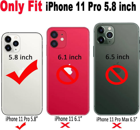 Qokey iPhone 11 Pro Case, 5.8 inch, Floral Cute Design with 360 Degree Rotating Ring Kickstand, Mauve Flower