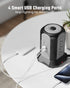 SUPERDANNY Power Strip Tower Surge Protector, Black Desktop Charging Station with 10 Ft Extension Cord, 9 Outlets