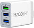 Fast Wall Charger QC 3.0 USB Quick Charge, 3 Ports Tablet iPad Phone Charger Adapter, Travel Plug