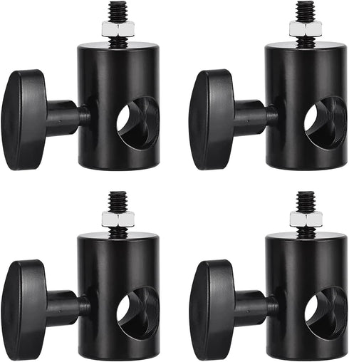 4PCS Light Stand Adapter, Aluminum Rapid Adapter with 1/4" Screw for DSLR Mount Bracket, Photography Accessory