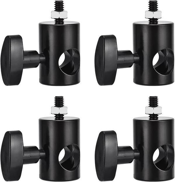 4PCS Light Stand Adapter, Aluminum Rapid Adapter with 1/4" Screw for DSLR Mount Bracket, Photography Accessory