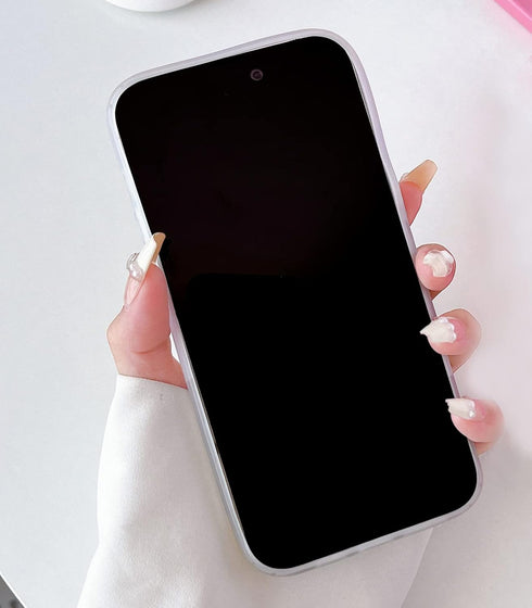 Qokey Cute 3D Love Heart Wave Frame Soft TPU Sparkle Bling Phone Case for iPhone 12 Pro 6.1" (Not fits iPhone 12)