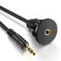 3.5mm Male to Female AUX Audio Jack Extension Cable, 1/8" Flush Mount for Car, Truck, Boat, Motorcycle (3 Feet)