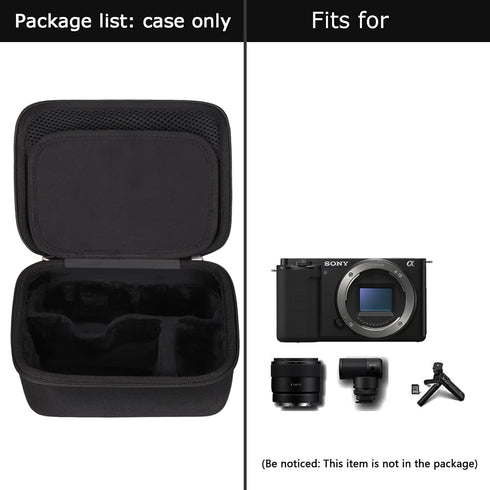 EVA Hard Storage Case for Sony ZV E-10 Interchangeable Lens Mirrorless Vlog Camera Kit, Shockproof Bag