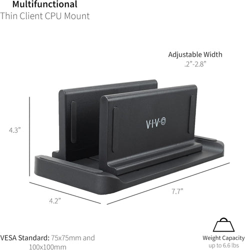 MOUNT-PC05M VIVO Multifunctional Adjustable Thin Client Mini PC Mount Bracket, CPU VESA Monitor Arm Computer Holder