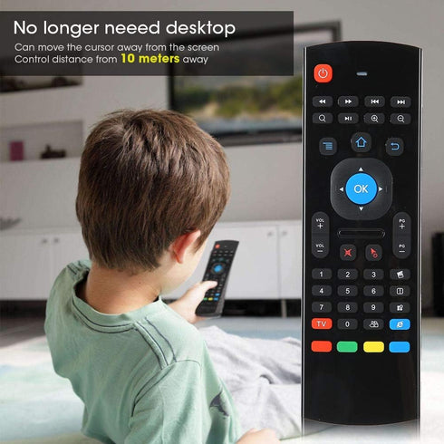 Double Sides Motion Sensing Remote Control, 2.4G Keyboard Mouse for Computer, 360° Grip