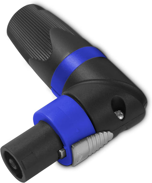 4 Pack Professional SpeakON Speaker Adapter Connectors - Audio Speaker Plug Twist Lock 4 Pole Compatible with Neutrik SpeakON NA4LJ, NA4LJX, NL4MP, NL4MPR, NL4FC, NL4FX (Right Angle)