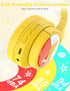Kids Bluetooth Headphones, Wireless Headphones with Microphone, 74/85/94dB Volume Limited, 80H Playtime, Foldable Over