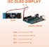 JAMHER 0.91 Inch I2C 128x32 Wire(5Pack IIC OLED Display Module Pixel Mini Self-Luminous Display Screen Board