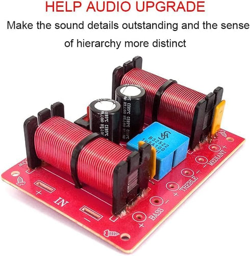 3 Way Speaker Crossover, 150W 3 Way Unit HiFi Home Speakers Audio Frequency Divider Filters