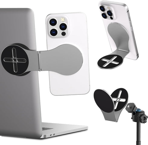ALAFLY Detachable Magnetic Phone Holder for Laptop & Car, Foldable Desk Phone Stand,