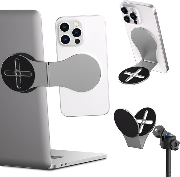 ALAFLY Detachable Magnetic Phone Holder for Laptop & Car, Foldable Desk Phone Stand,
