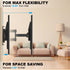 Full Motion TV Wall Mount Bracket for 37-86 Inch TVs, Up to 132lbs, Swivel and Tilt Articulating Wall Mount
