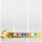 3Pcs White Metallic Tinsel Foil Fringe Curtains, 3.28ft x 6.56ft, White Photo Booth Backdrop Streamer Curtain for Party