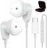 USB C Headphones for iPad Pro & iPhone 15 Pro, HiFi Stereo Earbuds with Mic & Volume Control for Samsung S23, Pixel 7,