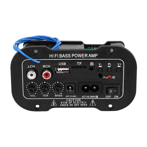 Qiilu Bluetooth HiFi Amplifier, 5 Inch Auto Car Digital Amplifier, HiFi Bass, High Power Stereo Audio AMP
