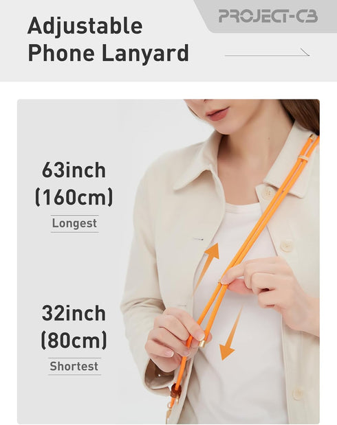 project-cb Cell Phone Lanyard, Phone Tether Tab, Adjustable Phone Crossbody Strap for Around the Neck