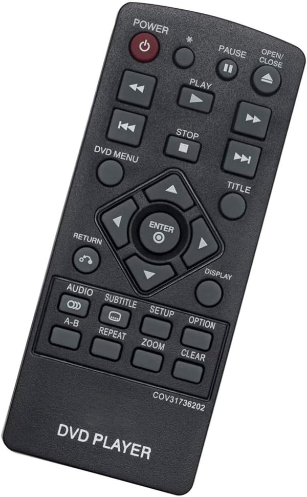 AIDITIYMI COV31736202 Remote Control Replacement for LG DVD Player DP132 DP132NU