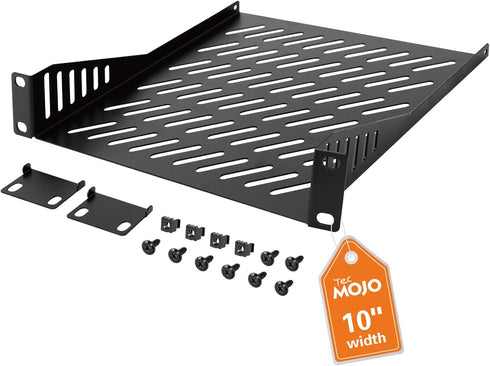 Tecmojo 1U Rack Mount Shelf for 10" Server Rack, 7.87" Deep Vented Cantilever