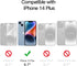 JETech Privacy Screen Protector for iPhone 14 Plus 6.7-Inch, Anti Spy Tempered Glass Film, 2-Pack