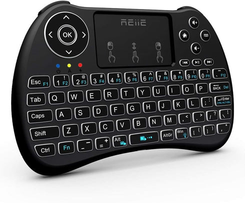 (Backlit Version) H9+ Mini Keyboard, 2.4GHz Wireless Mini Handheld Smart TV Remote Keyboard with Touchpad for PC,