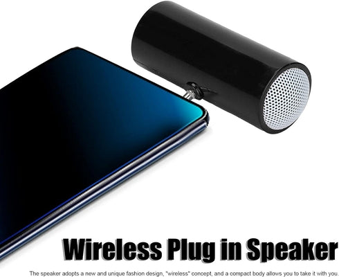 Mini Stereo Speaker,New DIY Pillow Speaker, Unique Soft Sound Portable Speaker, Portable Plug in Speaker with 3.5mm Aux Audio Input, for Mobile Phones and Tablets(Black)