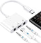 USB C to Dual 3.5mm Headphone Splitter for iPad/iPhone 15, 3 in 1 Audio Splitter with PD Fast Charging Adapter