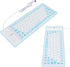Soft Silicone Keyboard, Lightweight Portable USB Wired 85 Keys Comfortable Keyboard for PC Notebook (Blue)