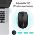 Ergonomic Bluetooth Mouse and Mouse Pad for Laptop, Silent Mouse with 3-Levels DPI, USB Nano Receiver for Android PC Notebook Computer Mac-Black