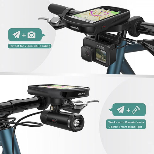 TUSITA Out Front Mount for Garmin Edge GPS Bike Computer - Cycling Handlebar Mount 25.4mm 31.8mm