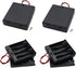 4Pcs AA Battery Holder with Leads Wires, ON/Off Switch, Screw Cap Case, 4 Slots x 1.5V Battery Storage Box (4-Pack)