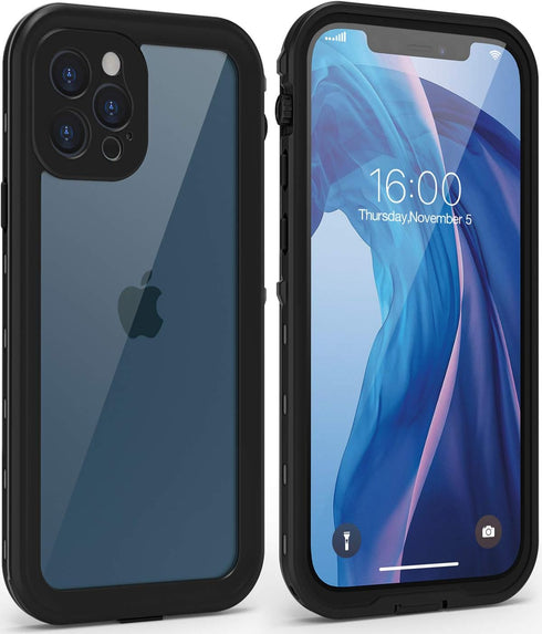 Waterproof Case for iPhone 12 Pro 6.1 inch, Full Body Sealed Cover with Built-in Screen Protector, IP68 Waterproof