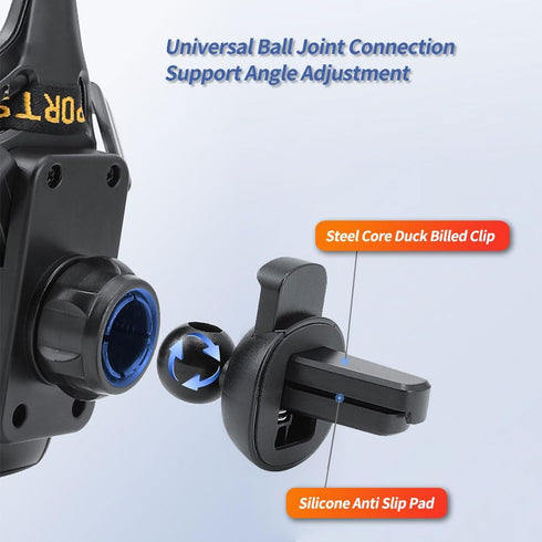 Mobile Phone Bracket for Car Vent, Racer Seat Style Universal Holder for iPhone and Android Phones, Automotive Accessory