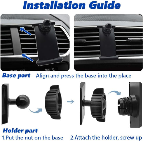Car Phone Mount for 2016-2019 Explorer SUV - Thick Case Friendly Mobile Holder for All Phones, Air Vent Bracket