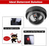 4 Pack Dummy Fake CCTV Dome Cameras with Flashing Red LED Light for Indoor Outdoor Home Business, Black