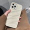 QLTYPRI Cute Wave Water Ripple Pattern Case for iPhone 12/12 Pro, Slim Soft Silicone TPU - Beige