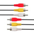 EYEZING RCA Cables, 3RCA Cable Audio Video 24K Gold Plated Connecting Audio Video