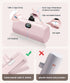 Pink Small Portable Charger for Lightning with Built-in Metal Stand, Lightweight Power Bank 5000mAh with Digital