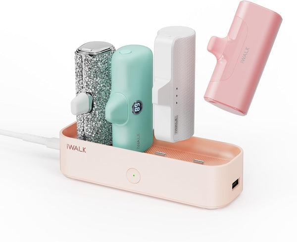iWALK LinkPod Station Portable Charger 4500mAh, 4800mAh, 5000mAh Power Bank for iPhone Charging Station (Station Only)