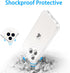 JJGoo Clear Soft Shockproof Case for iPhone 14 Pro, Slim Thin Bumper Cover, Transparent Phone Case