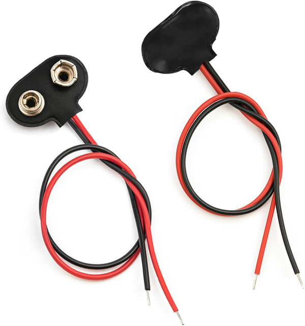 California JOS 9V Battery Clip Connector, T-Type 9V Battery Holder for Student Experiments, DIY