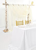 Wedding Arch Draping Fabric, 4 Panels 28" x 19ft Ivory Wedding Arch Drapes for Ceremony, Sheer Backdrop