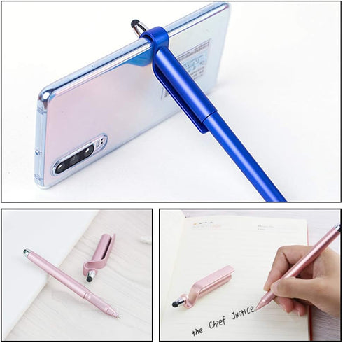 SITAKE Stylus Pen, 12 Pcs Multifunctional 3 in 1 Phone Holder + Capacitive Stylus + Ballpoint Pens, Mobile Phone Stand