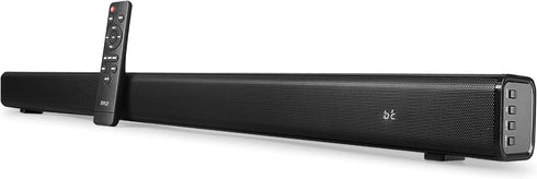 Pyle TV Speaker, Quality Audio Soundbar with Bluetooth, Support 4K & HDMI TVs, Wall Mountable, 32" with Remote Control