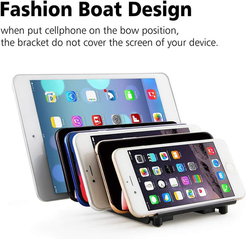 Adjustable Universal Multi Device Organizer Dock Stand Holder, Tablet Cell Phone Desktop Stand for iPhone Samsung