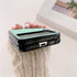 Lunivop Compatible with Samsung Galaxy Z Flip 3 5G Case - Metal Ring Ultra Slim Cover, Hard Plastic PU Leather